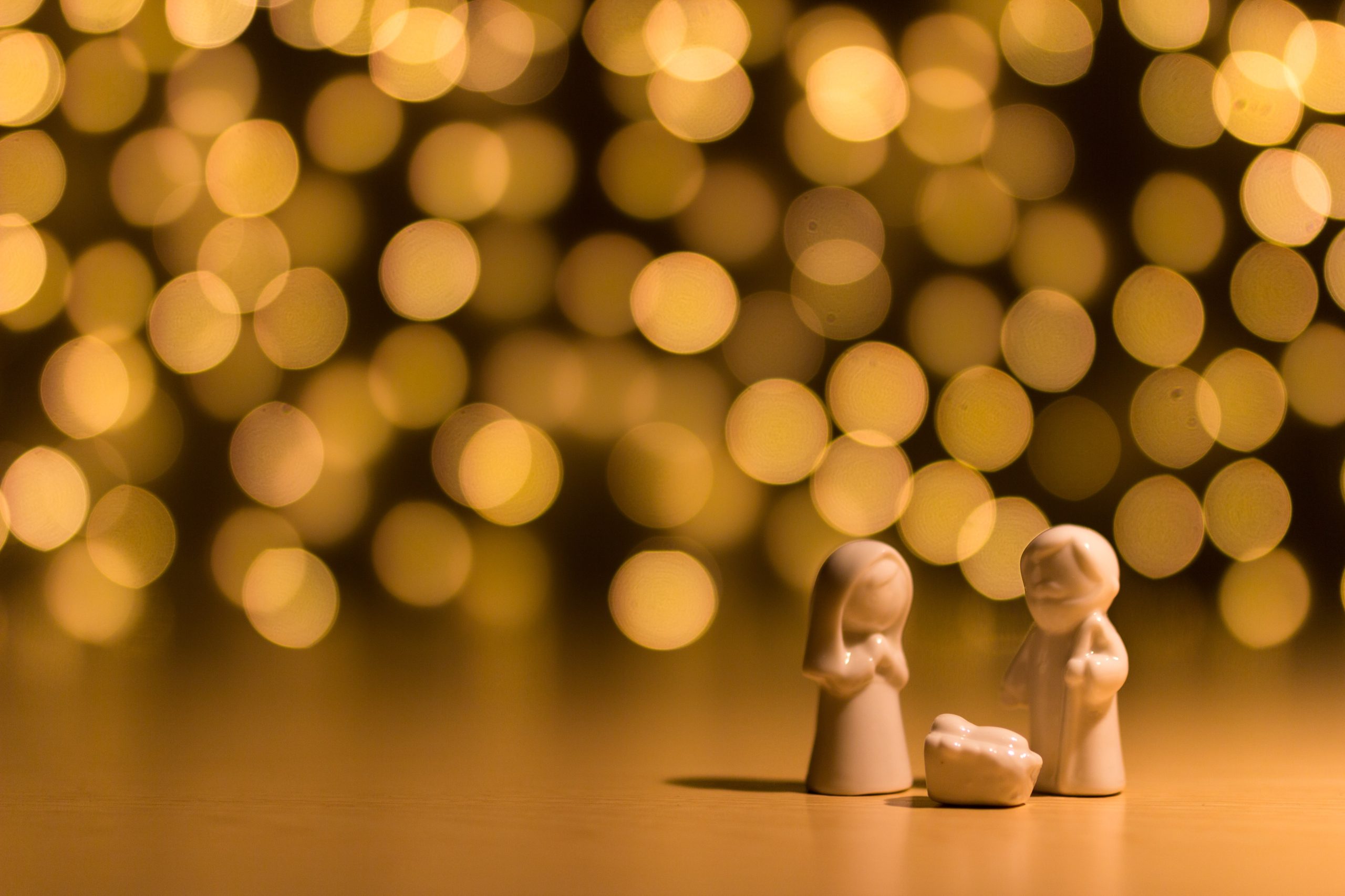 I took this shot whilst making a short video, inspired by the Gospel accounts of the birth of Jesus.My friend lent me their beautiful nativity set, some other friends lent me their desk lamps for lighting and it’s amazing what you can achieve with some fairylights, sellotape and depth of field.Anyways, Merry Christmas. God bless us, everyone.